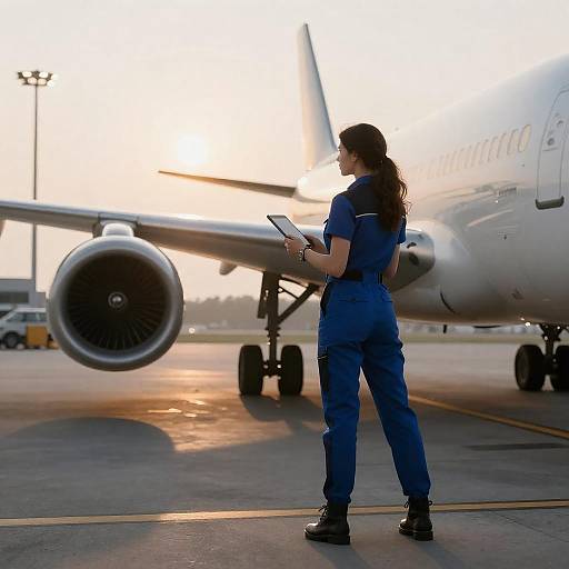Glowing Silhouette Under Airplane Wing