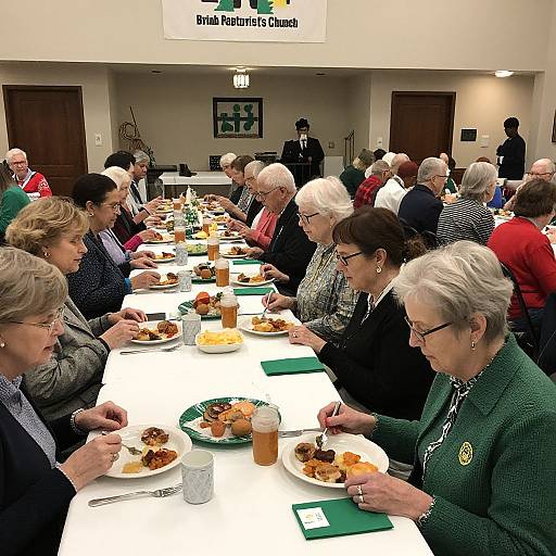 Elderly Woman at St. Patrick's Dinner
