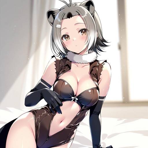 Illustration of American beaver (kemono friends), kemono friends in the style of Kobayashi chisato