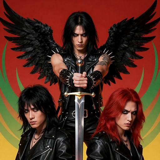 Epic Rock Musicians in Digital Art