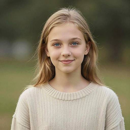 Hyperrealistic Portrait of Blonde Teen Girl