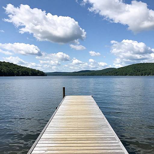 Serene Wooden Dock on Canandaigua Lake