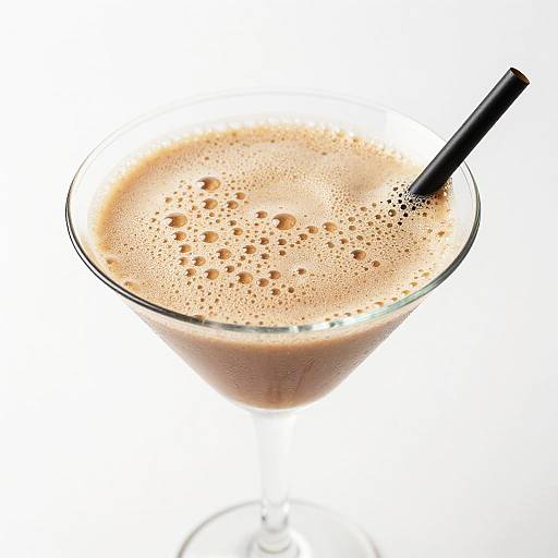Close-Up of Frothy Martini Cocktail