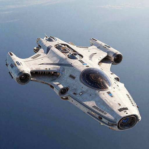 Futuristic Wayne Barlowe Inspired Spaceship