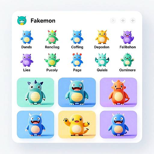 Fakemon Generator Sleek UI Design
