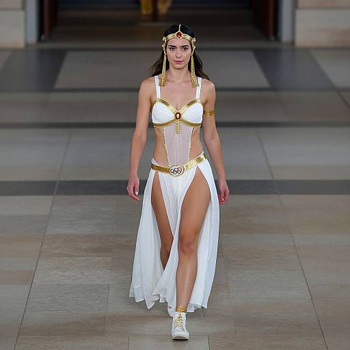 Olympic Goddess in White and Gold