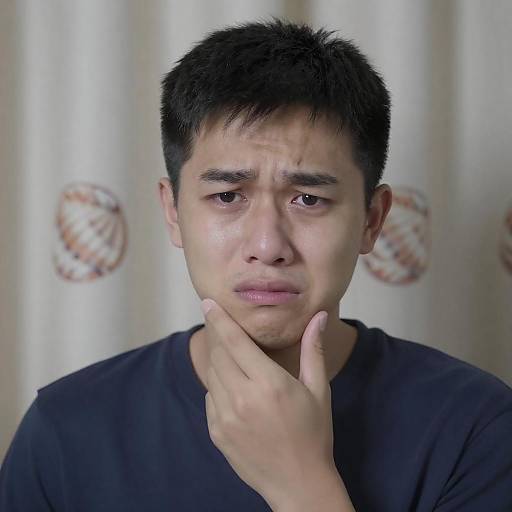 Close-Up of Young Man in Pain