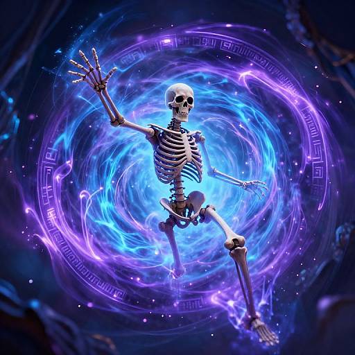 Skeleton Reaching from Magical Vortex