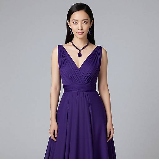 Elegant Violet Chachki Gown Portrait