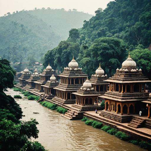 Ancient Mauryan Empire Temples by River