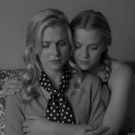 Supportive Embrace Between Two Women