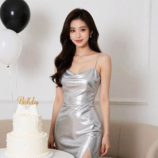 Winter Birthday Party Woman Dress