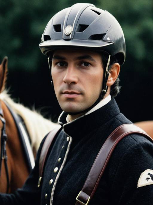 Close-Up of Man in Horse Rider Costume