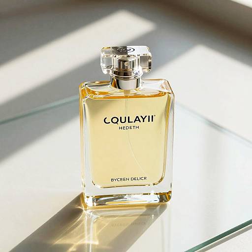 Sleek Yellow Cologne Bottle Design