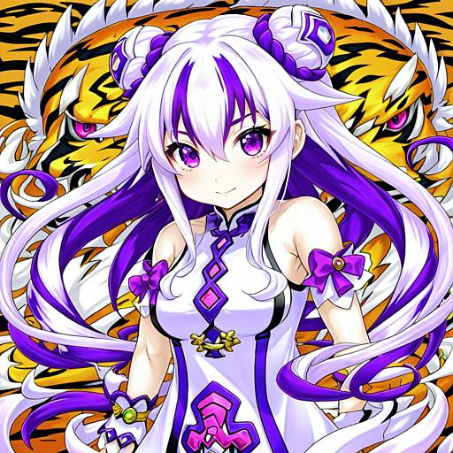 Illustration of Haku (p&d), puzzle & dragons in the style of Sasaki tomomi