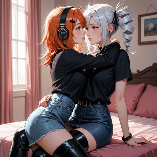 Ethereal Yuri Scene with Adachi Rei