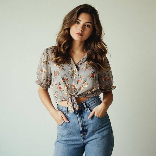 Vintage Floral Outfit with Confident Flair
