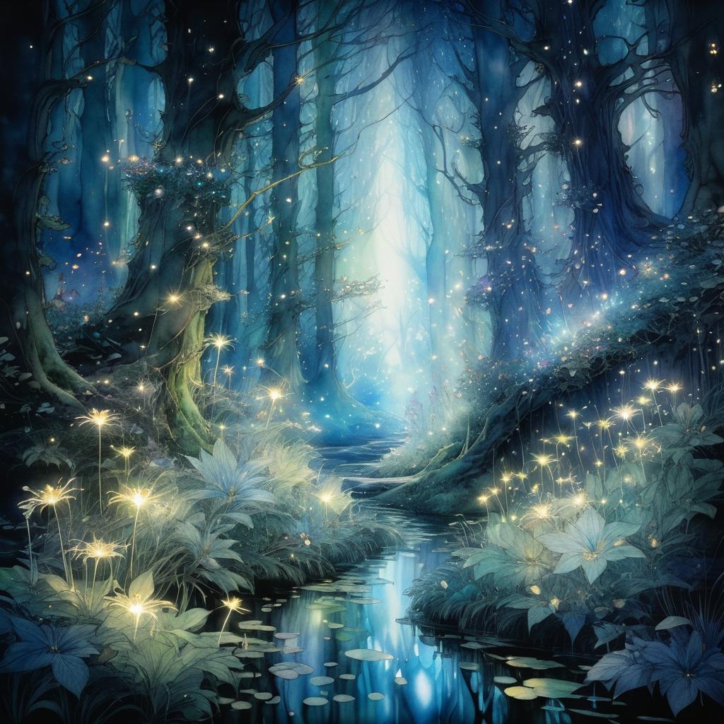 Enchanting Fairy Forest Portrait Art