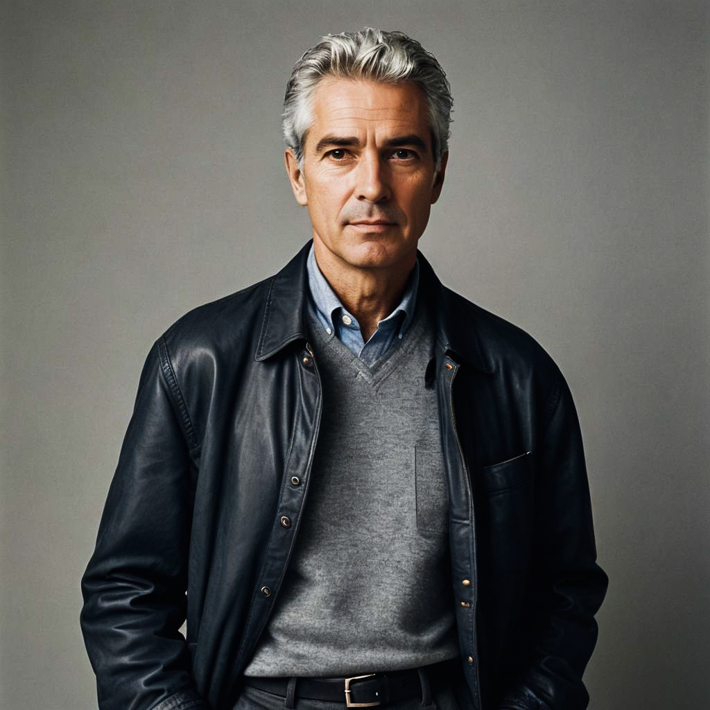 Vogue-Inspired Photo of Gray-Haired Man