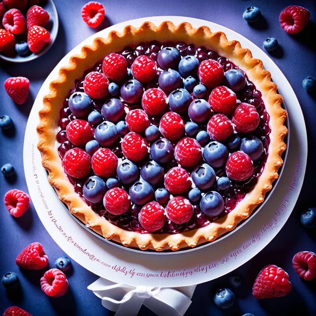 Nostalgic Berry Tart with Icing Text