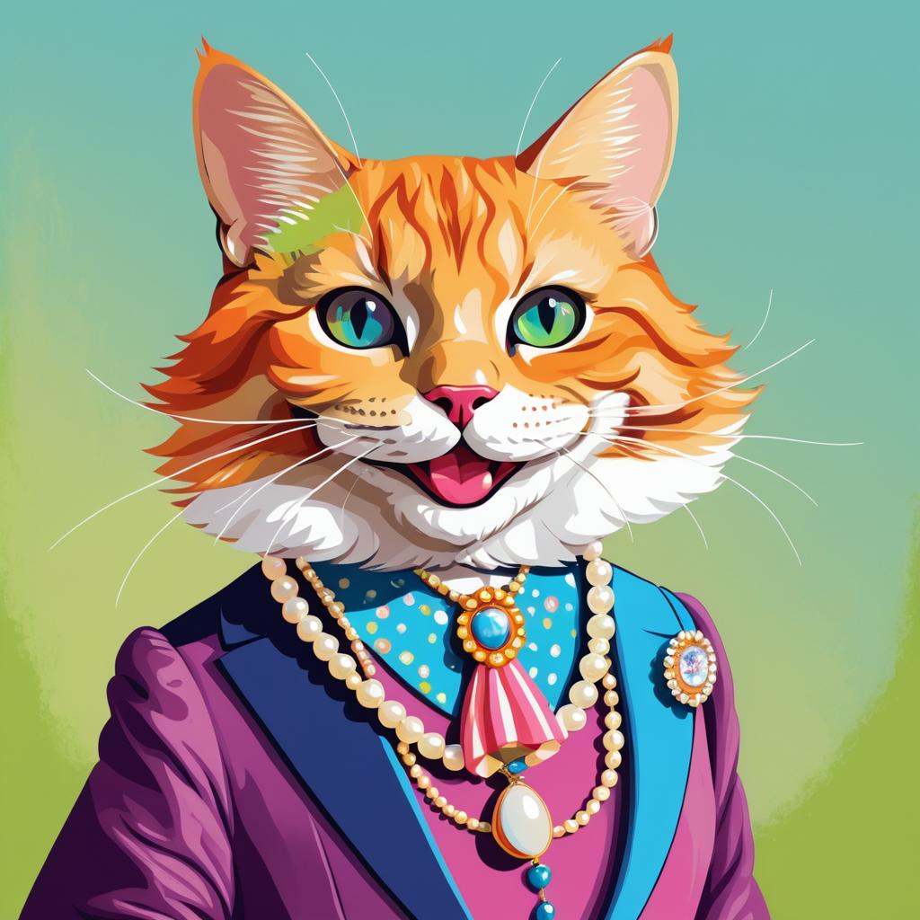 Charming Feline Politician in Style