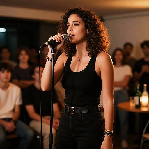 Serious Singer Captivates the Audience