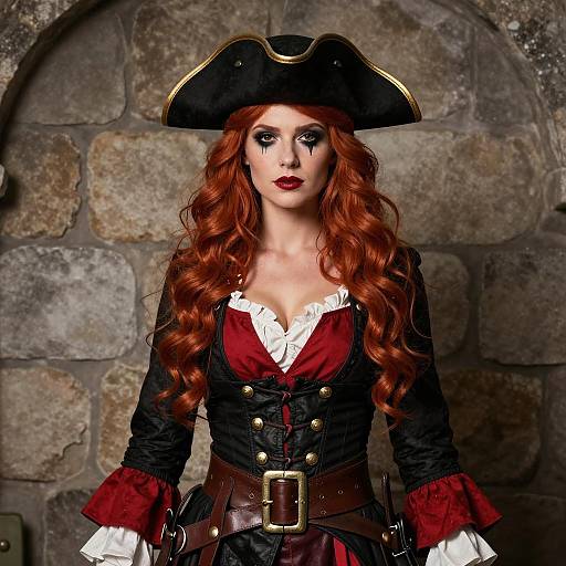 Dramatic Pirate Woman Halloween Portrait