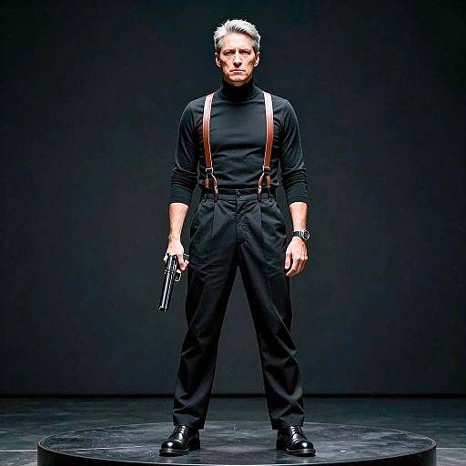 Moody Portrait of a Serious Man