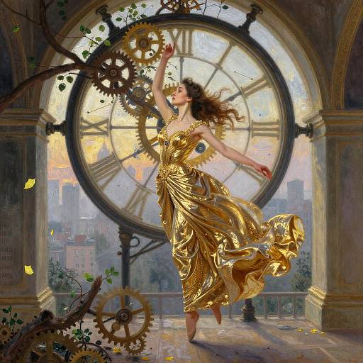 Gilded Twirl in Baroque Clocktower