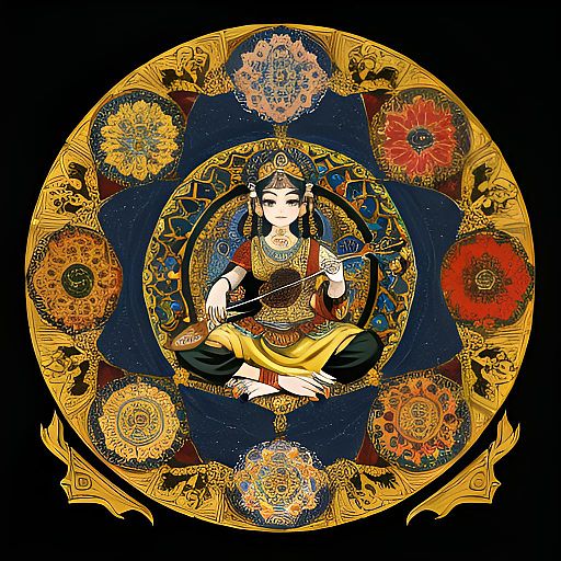 Modern Abstract Goddess Saraswati Artwork