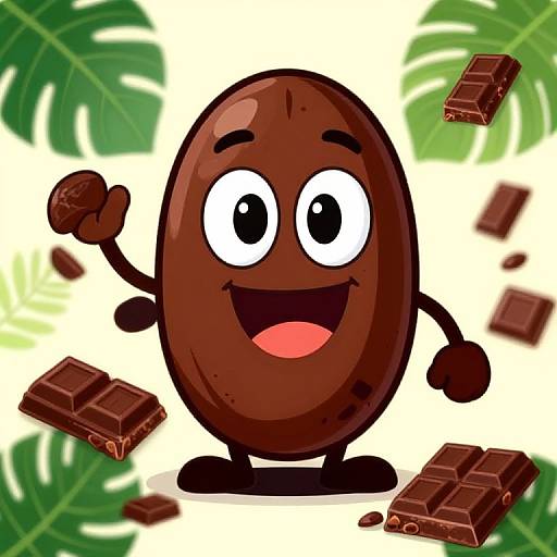Playful Cacao Bean Cartoon Meme