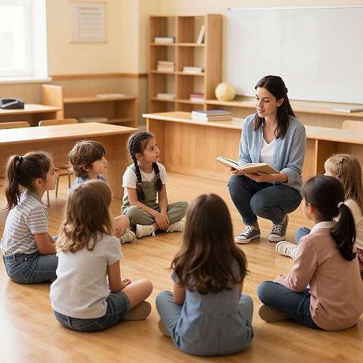Cozy Classroom Storytime Scene