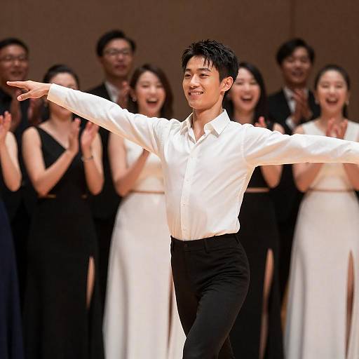 Joyful Dance Celebration with Dancer and Audience