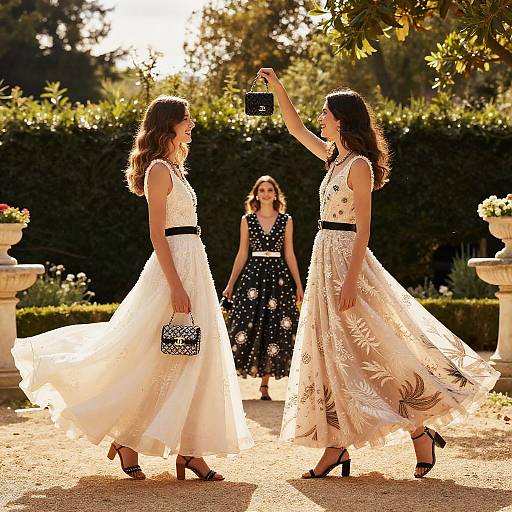 Chanel Garden Editorial with Haute Couture