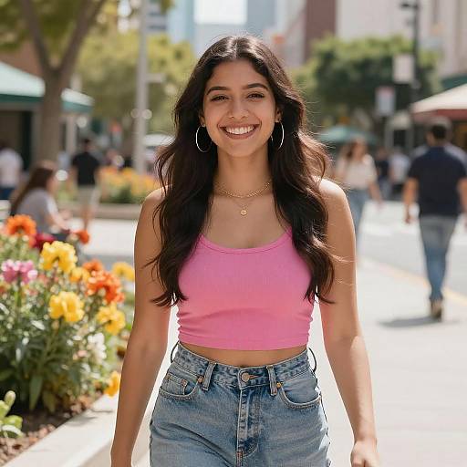 Joyful Latina Sister in Urban Park