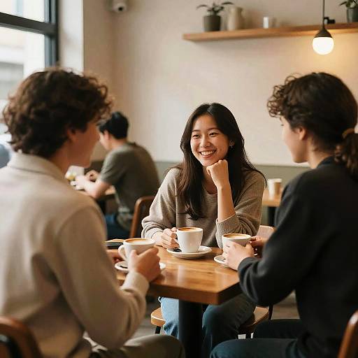 Cozy Cafe Scene with Warm Atmosphere