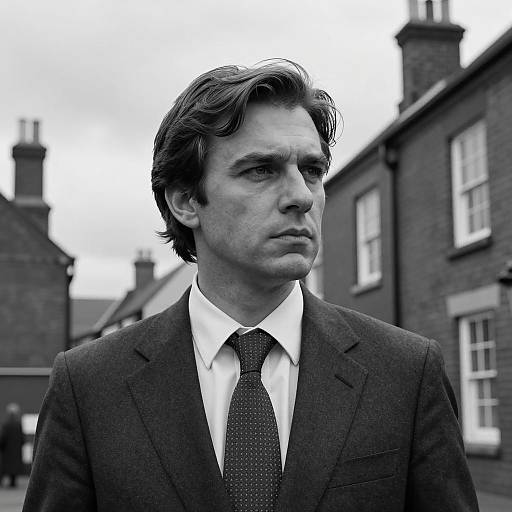 Serious Man in Suit: Urban Vibes