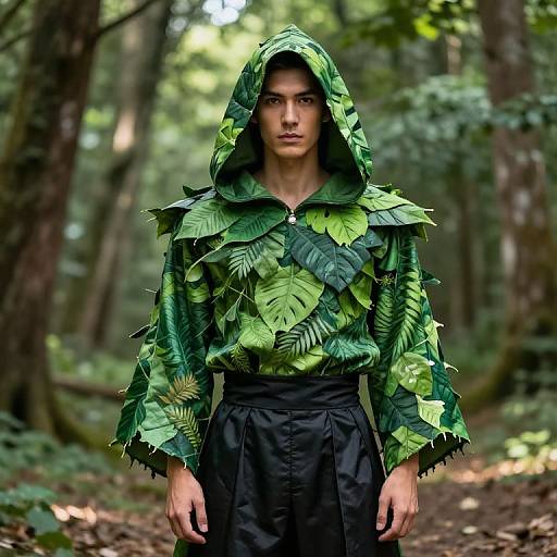 Mysterious Forest-Inspired Green Outfit