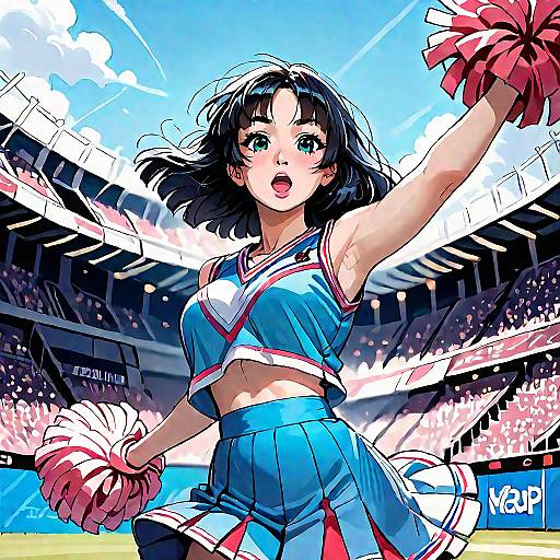 Gokou Ruri Cheerleader in Stadium