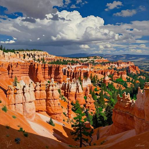 Bryce Canyon in Charles Sheeler Style