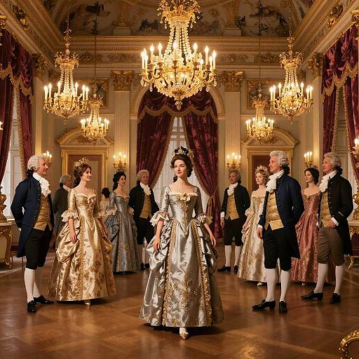 18th Century Aristocratic Ballroom Scene