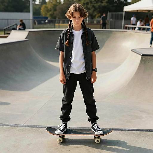 Teen Boy's Two-Strand Twists in Skatewear
