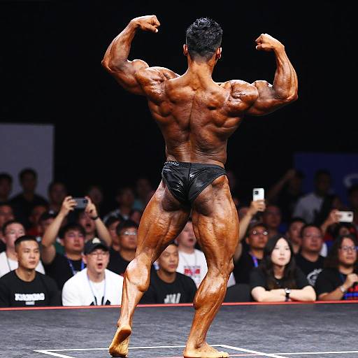 Bodybuilder Double Bicep Flex Pose