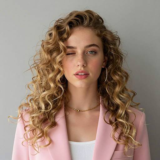 Stylish Portrait of Young Blonde Woman