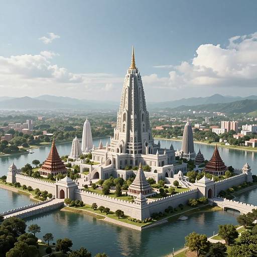 Futuristic Vedic Cityscape Future Padmaka