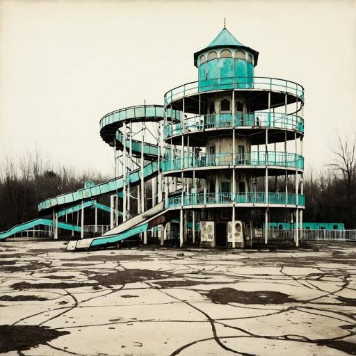 Abandoned Amusement Park Slide Tower