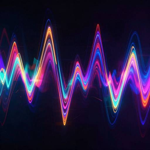 Vibrant Neon Zigzag Abstract Art