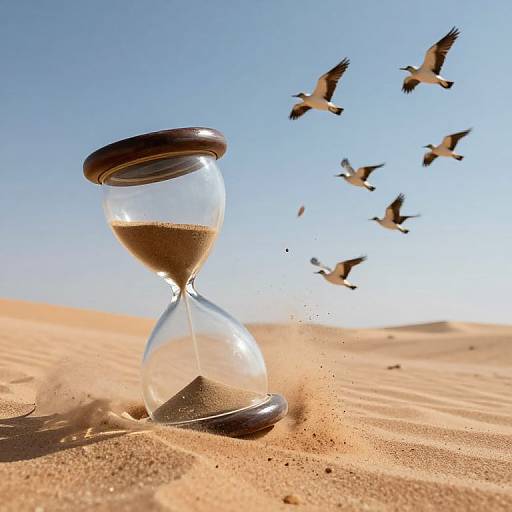 Surreal Birds Defying Time and Gravity