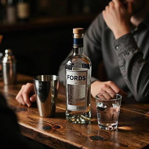 Moody Cozy Bar Scene with Gin