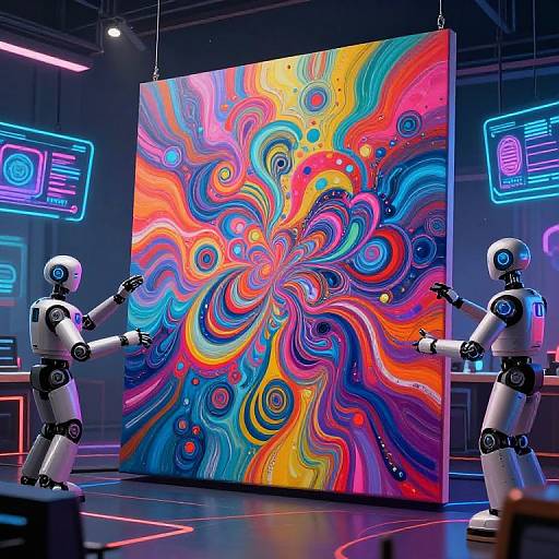 Futuristic AI Art Studio Vibes